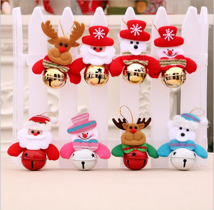 christmas tree figurine old man snowman bell pendant圣诞挂件