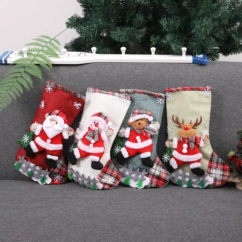 christmas sock candy bag decoration props糖果袋圣诞袜装饰