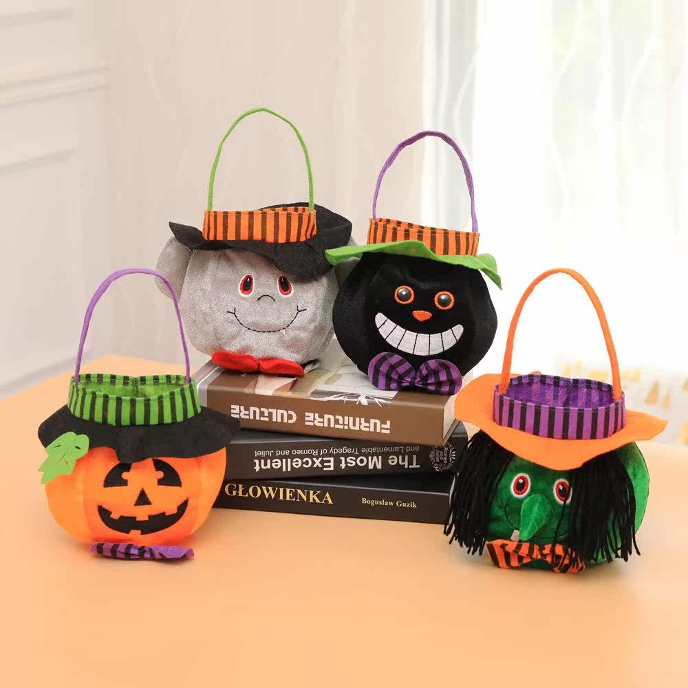 halloween party decoration hooded round gift bag万圣节手提袋