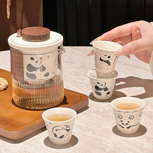 旅行功夫茶具套装便携式户外露营泡茶专用办公室家用待客茶壶茶杯