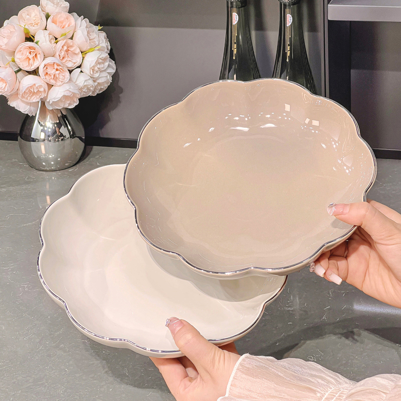 颂家乐高级感盘子家用特别好看