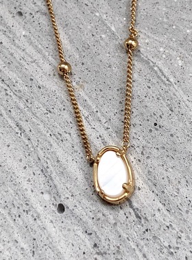 美单Ettika两面可戴小椭圆坠项链