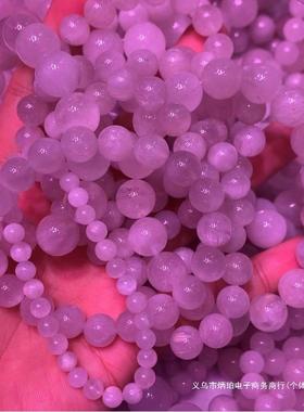 2025小石头缘珠宝 天然白兔毛圆珠手链 老矿白兔毛水晶白发晶散珠