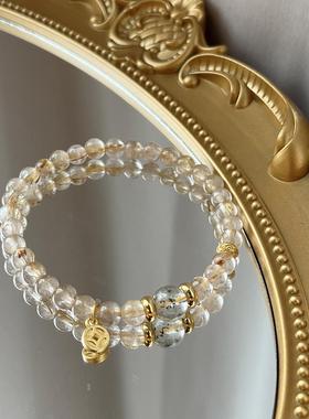 2025新款金发晶手链女轻奢小众本命年搭配幽灵手串送闺蜜生日礼物