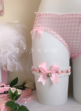 原创手作少女蝴蝶结腿环