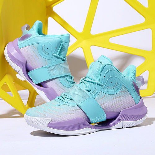 篮球鞋男水花4代响声实战水泥地运动鞋中小学生耐磨战靴男跑步鞋