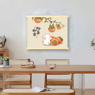 新中式电表箱遮挡挂画配电箱电闸盒装饰画餐厅墙面客厅免打孔壁画