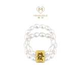 周大福 Монологический монологический авторитет модный маджонг спринклер жемчужный золотой кольцо женщины MR1382 подарок