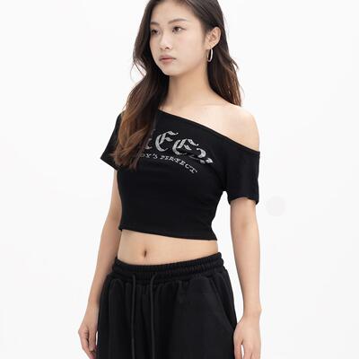 ukeeu原创辣妹jazz街舞爵士舞闪亮T恤短袖设计感修身显瘦重工烫钻