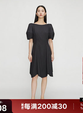 播法式连衣裙女2023秋商场同款气质通勤收腰显瘦裙子BDQ8LD1891