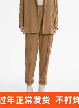 播2022秋冬显瘦百搭时尚休闲宽松时尚脚口翻边休闲裤女BDP4KD0430