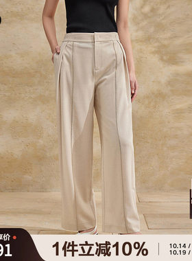 播bo系列镂空设计感西装裤女夏新款阔腿休闲裤BDR2KD2911