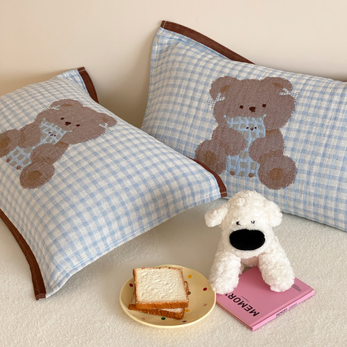 2025新款纯棉枕巾防头油