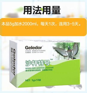 格莱德沙杆特号粉剂50克赛鸽日常保健水绿便肠道调理非鸽药添加剂