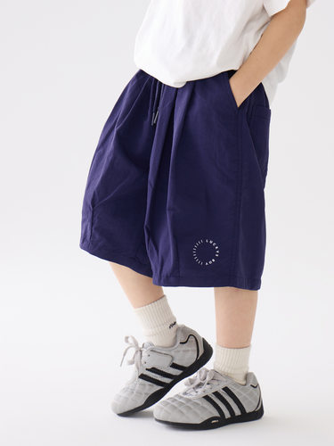 RS家2026夏季儿童糖果色宽松运动沙滩短裤男中大童轻薄速干五分裤