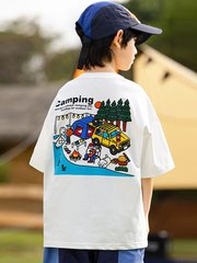 RS家男童短袖T恤2025夏季新款户外运动休闲卡通印花T恤儿童半袖