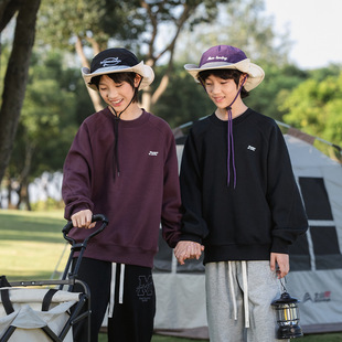 RS家2025秋季 潮牌宽松中大男童卫衣KEEP软糯浮标套头休闲儿童上衣