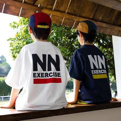 RS家26春夏日系男童字母印花短袖T恤儿童男孩中大童休闲半袖上衣