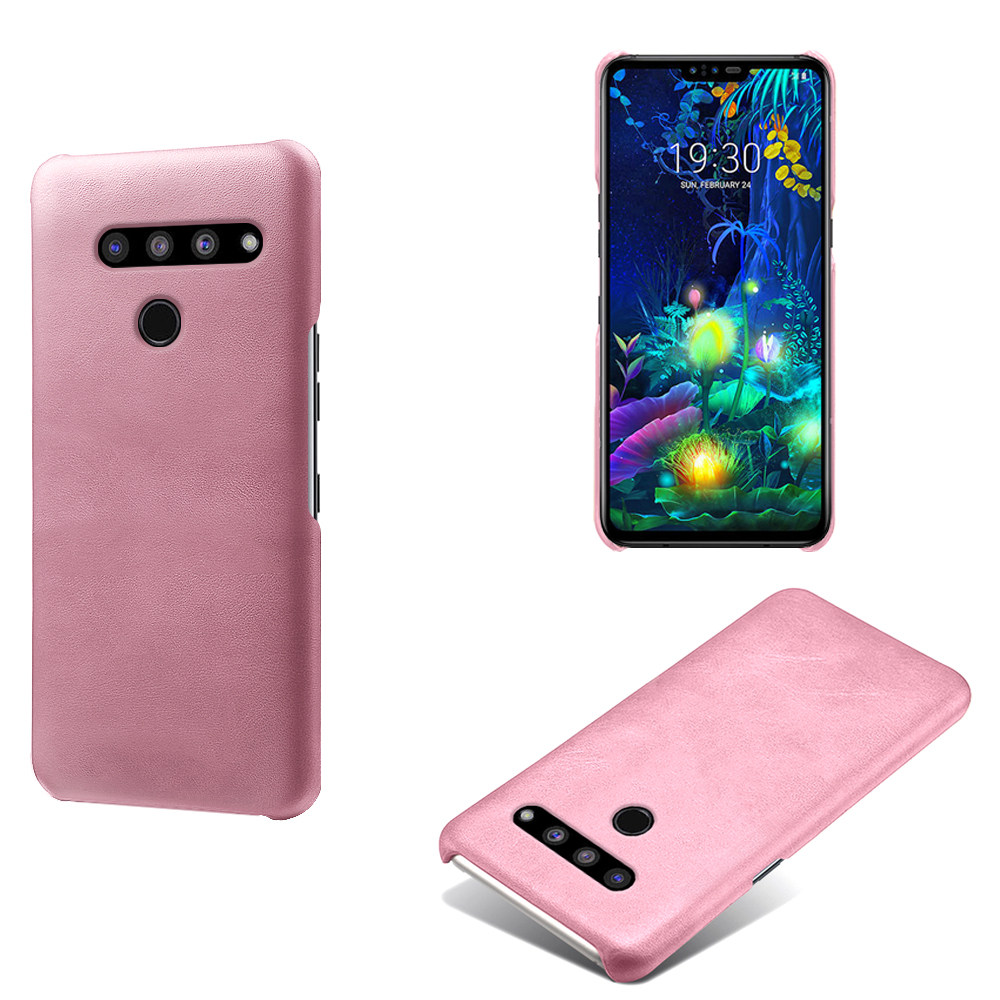 适用lgv50手机壳thinq保护套小牛纹轻薄手工半包硬壳商务男女潮款