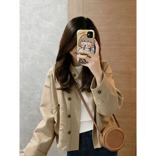 2026秋季上新小个子立领纽扣款温柔通勤时尚简约百搭休闲外套女