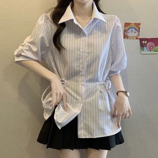 上衣 品牌折扣店专柜撤柜2025年夏季 新款 时尚 百搭设计感气质短袖