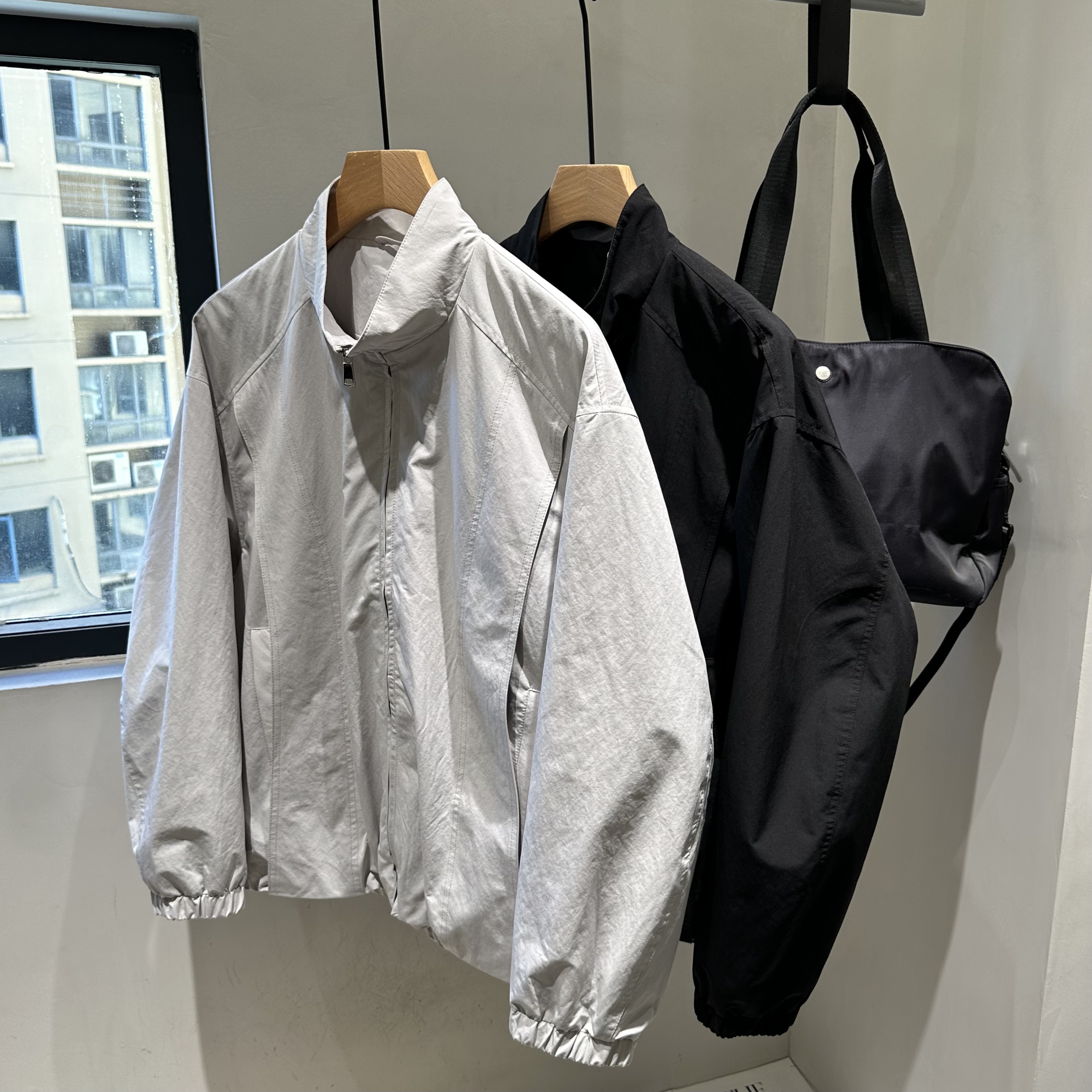 INTOVERT 美式户外立领夹克外套男女宽松休闲冲锋衣百搭情侣上衣
