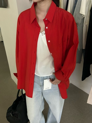 etoile 2026春季新款简约百搭翻领长袖衬衫