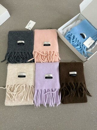 etoile 2025秋冬新款百搭羊驼羊毛流苏羊毛围巾配礼盒6888