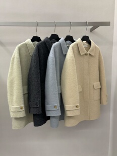 韩系简约百搭翻领宽松苏力羊毛大衣 新款 0675 2025冬季 etoile