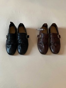 牛皮百搭显瘦流苏乐福鞋 新款 8720 不退换 Blue 看清 2025秋季