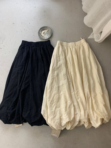 Nge 2025秋季新款百搭波点棉麻半身裙