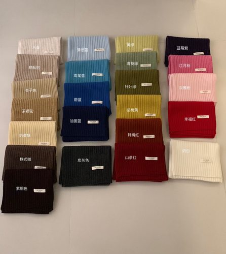 Dumpling 2025秋冬新款韩系简约百搭纯色全羊毛围巾（备注颜色