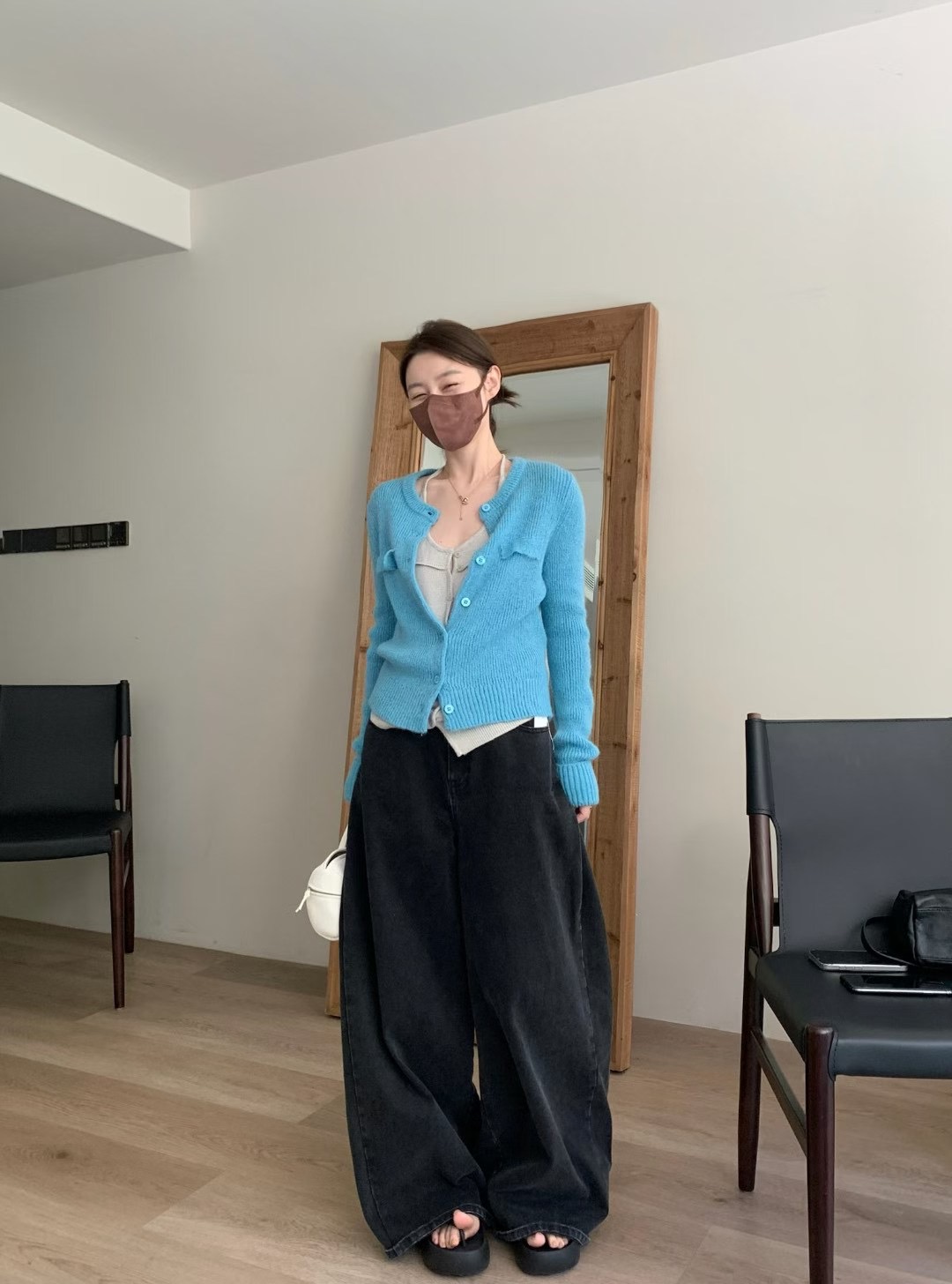 Focuse 2025秋季新款百搭显瘦羊毛开衫