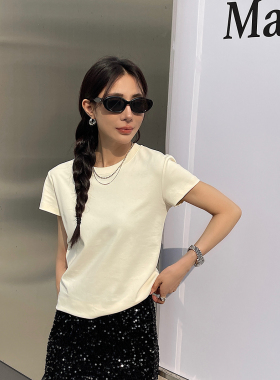 闰熙3787-3主推！多色囤软糯tee恤女24夏季短袖宽松简约显瘦上衣