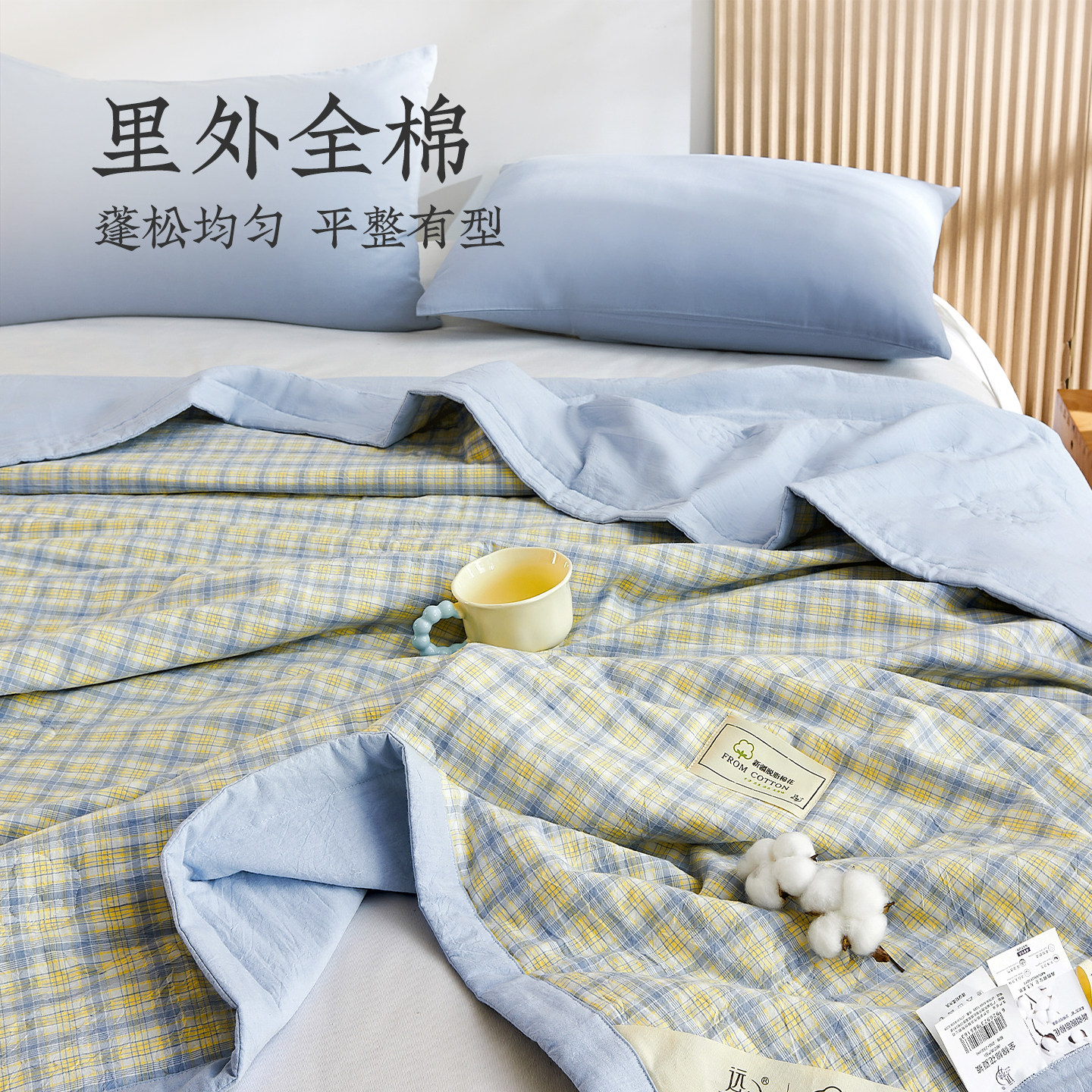 远梦纯棉棉花夏凉被空调被薄被子图片