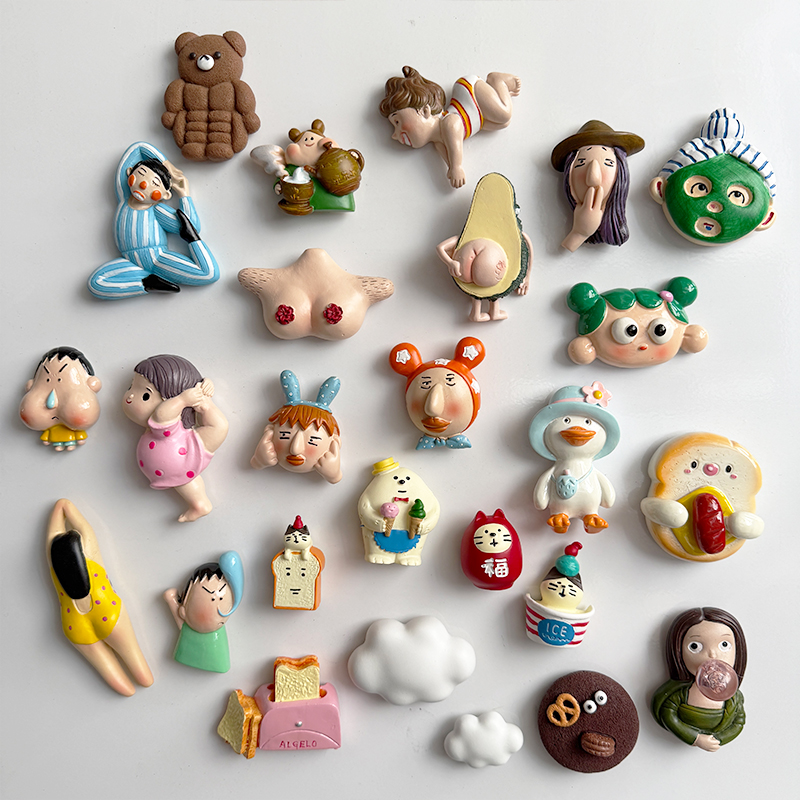 清仓特价可爱卡通冰箱贴磁贴创意立体搞怪吸铁石白板留言板装饰