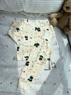 儿童新疆长绒棉高腰护肚秋衣秋裤 开肩扣软糯内衣套装