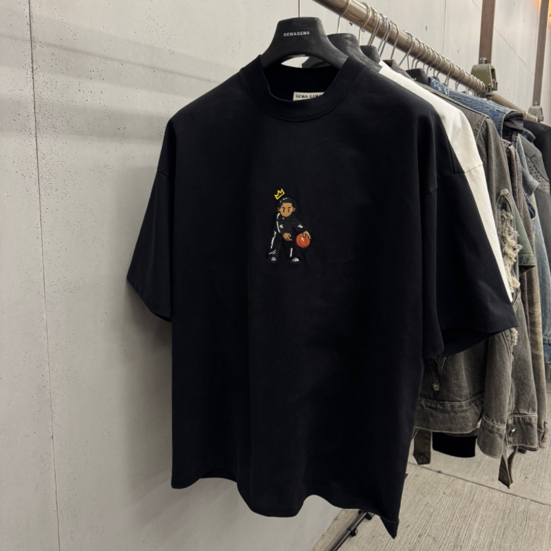 美式重磅篮球圆领短袖T恤