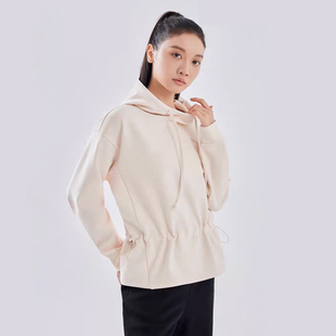 红一号秋冬季新款女士抽绳收腰宽松套头长袖连帽卫衣打底衫26939