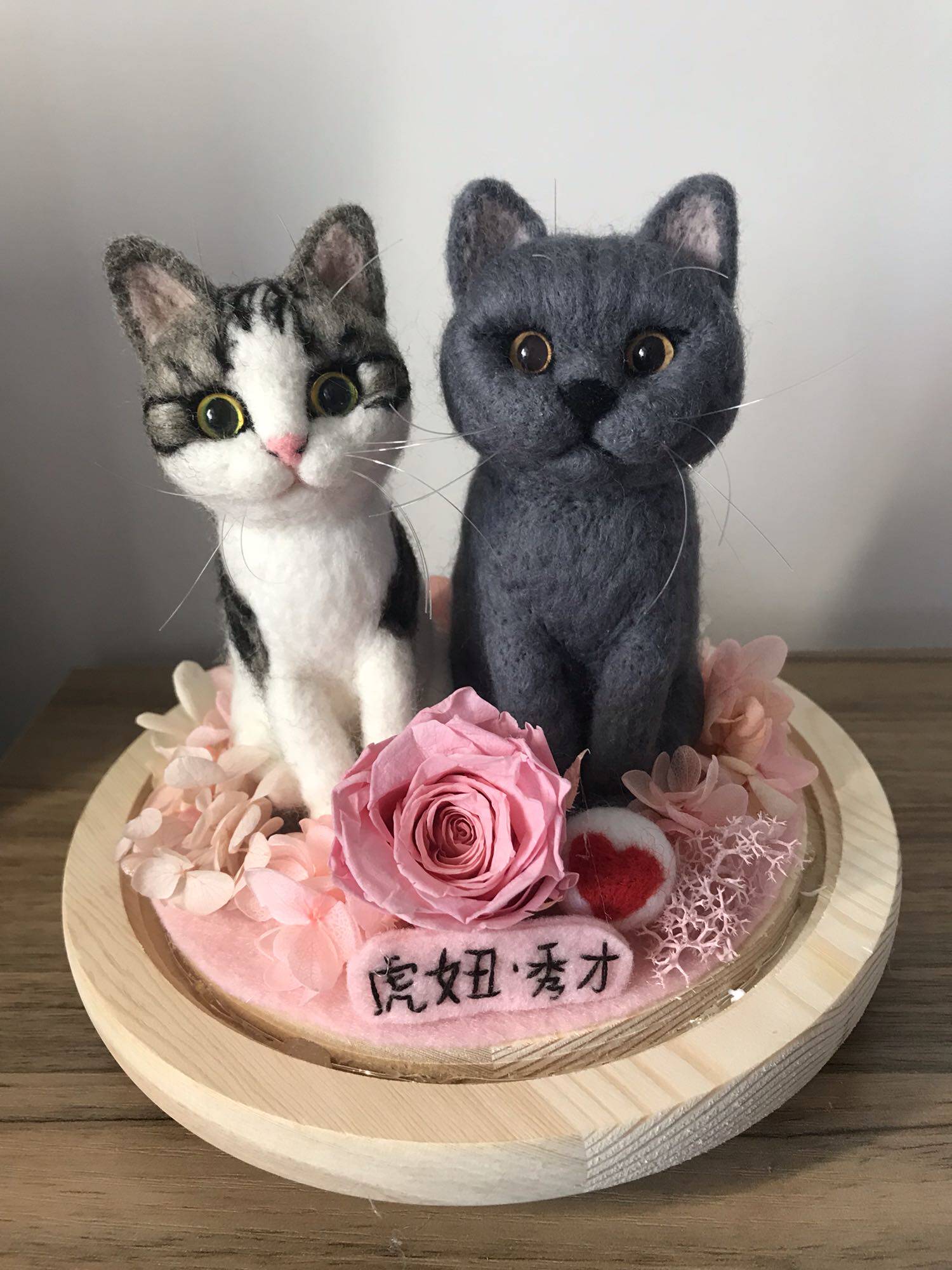 玩偶公仔生日礼物玻璃罩起司猫