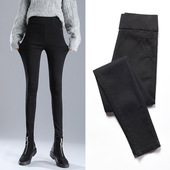 170高个子小脚铅笔裤 女外穿学生加长版 冬 加绒厚打底裤 超高腰大码