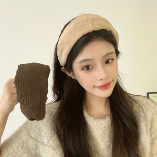 秋冬宽边发箍女新款日常外戴高颅顶高颅顶头箍显脸小高级感发卡