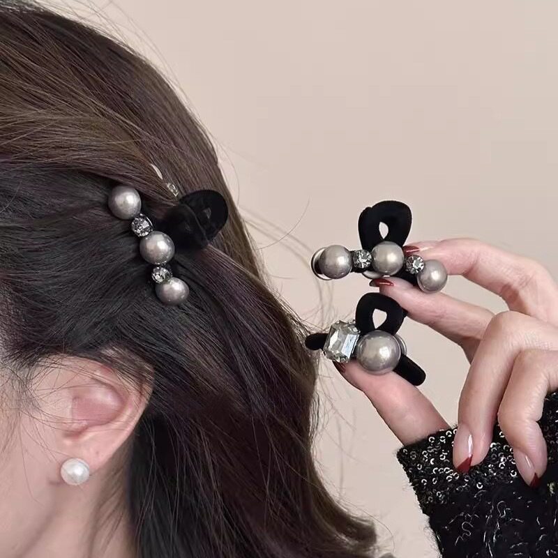 水晶珍珠小号抓夹女高级感2026
