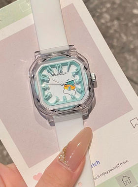 【石英机芯精准稳定】minini联名款多巴胺手表女学生初高中生2024