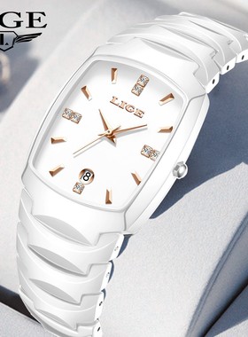 LIGE/新款2025年时尚复古跨境爆款方形日历防水多功能运动情侣表