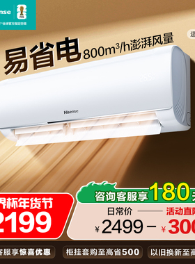 海信空调易省电大1.5匹E290挂机家用新一级能效以旧换新补贴
