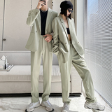 ins轻熟风新款情侣西服男女休闲微宽松垂感西装XZ299-P155控198，男装西服套装，电商A407