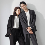 ins轻熟男情侣宽松西服女西装XZ267-P230杏单西控198两件套控298-，男装西服套装，电商A407