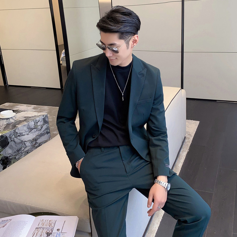 春夏红英伦男士单排西服可配套装黑A407-XZ233-P165控198,男装西服,电商A407