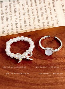 新款戒小众韩系简约时尚戒指珍珠